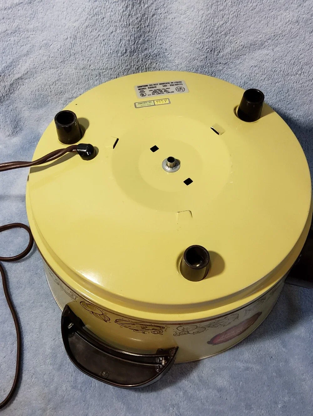Vintage Rival Crock Pot 5 Quart Model 3350/2 Plastic Lid **Tested Working**